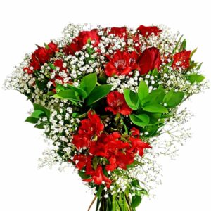 buque glamour 12 rosas