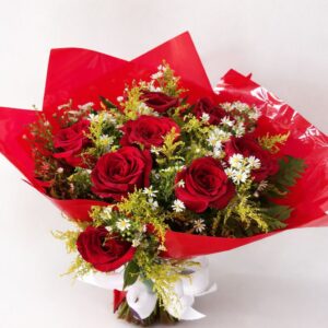 buque essencial 12 rosas vermelhas importadas