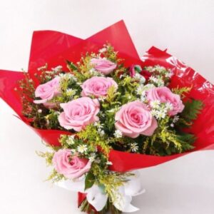 buque essencial 12 rosas cor de rosas nacionais