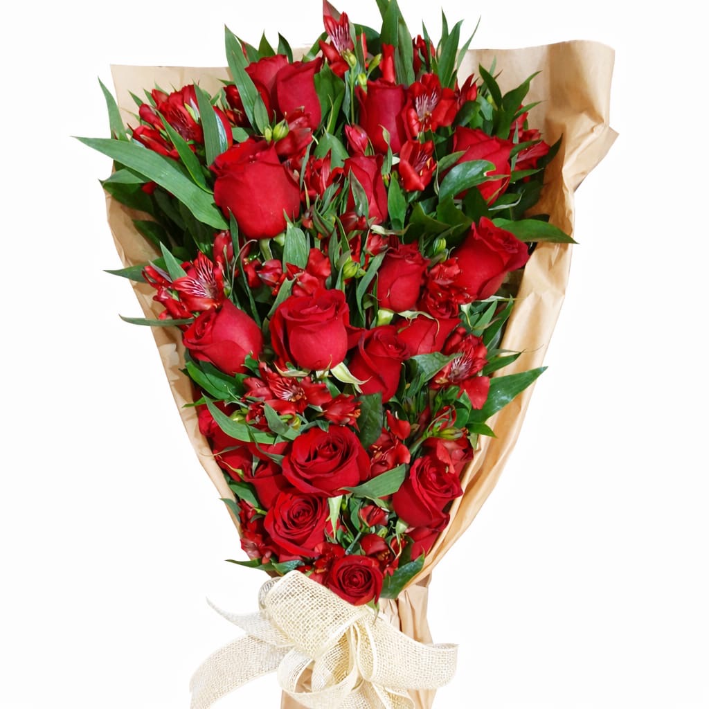 buque romantic 20 rosas nacionais