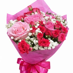 Mini Buquê Rosa Clássico