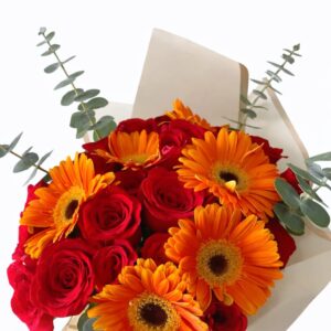 Buquê Gérberas e Rosas Vermelhas