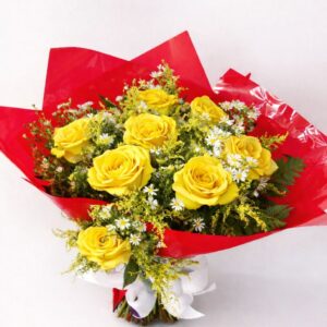 buque essencial 12 rosas amarelas  nacionais