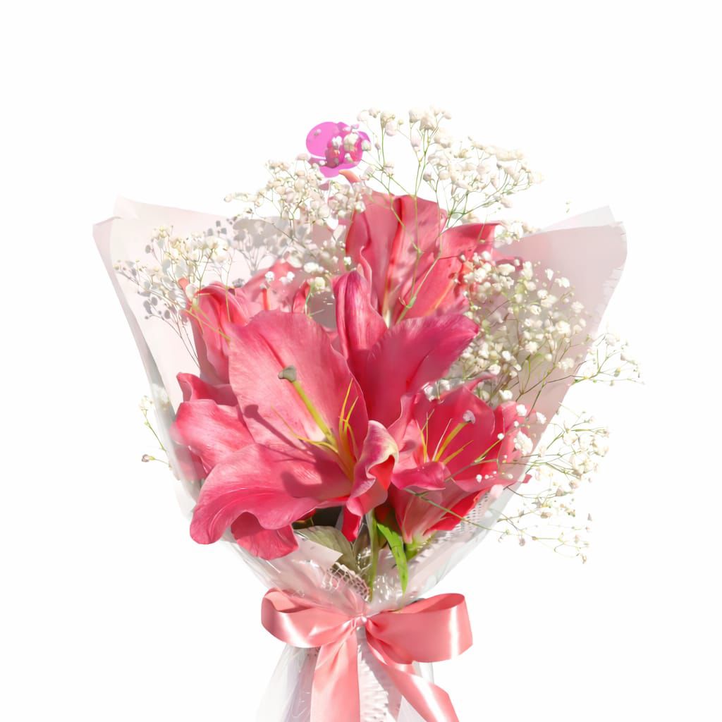 Mini arranjo lirio Encanto Rosé