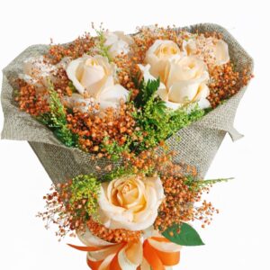 buque bela bege 12 rosas