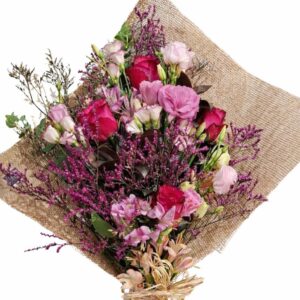 buque brilho floral 6 rosas